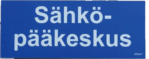 Sähköpääkeskuksen opastekyltti